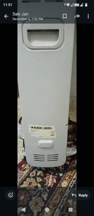 black&dacker radiator electric heater