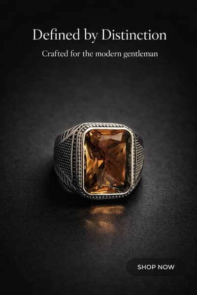 Silver rings for men turkeis style