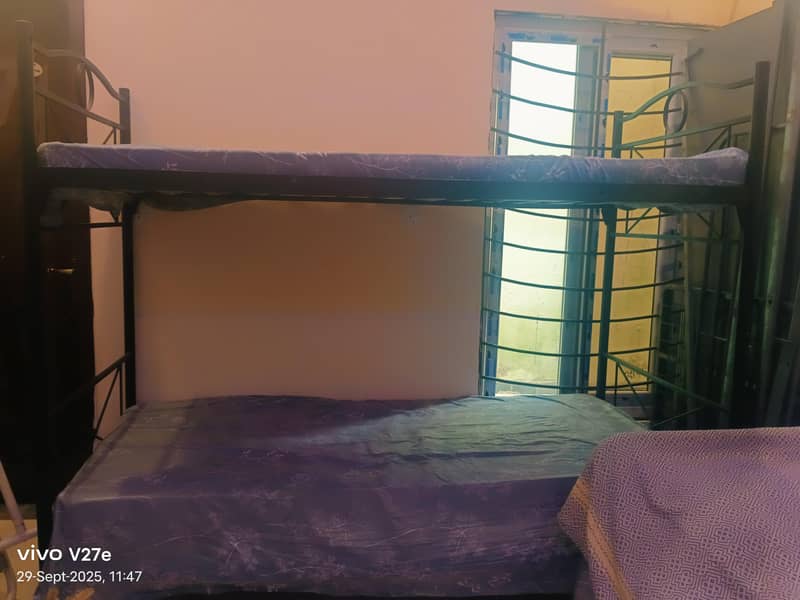 imported solid bunk bed without matteres 0