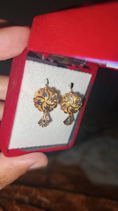Gold earrings