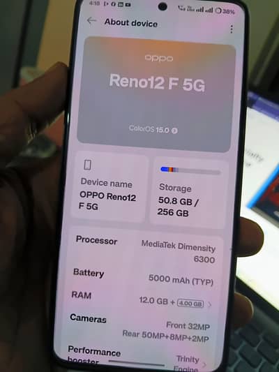 Oppo Reno12F 5G 12-256 camera glass break