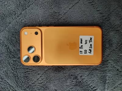 17 pro max orange color 512GB F+E Sim