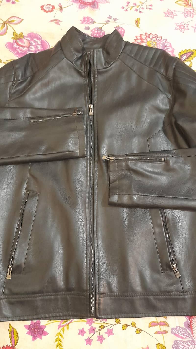 Black leather jacket 1