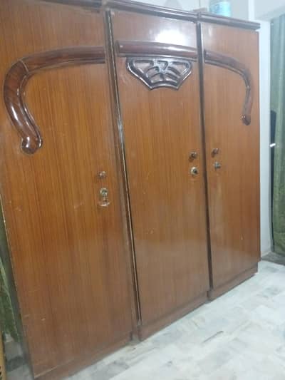 wooden wardrobe 3 doors available for sale