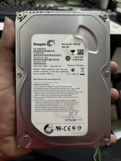 Seagate 500 GB SATA Hard Disk for Sale