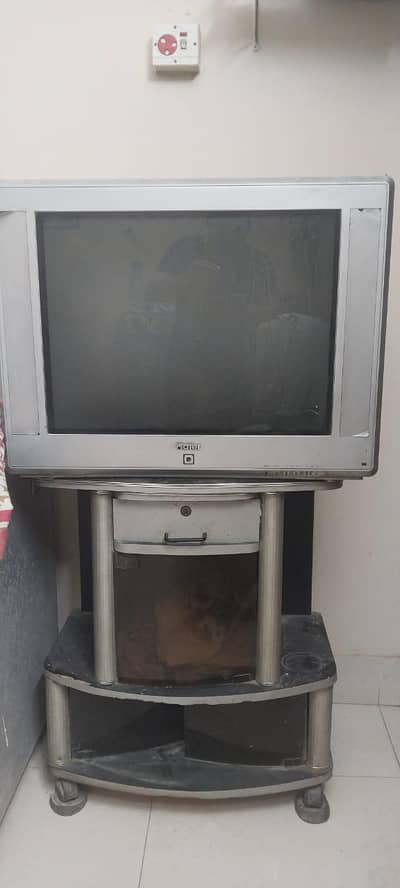 Haier Tv with Trolley