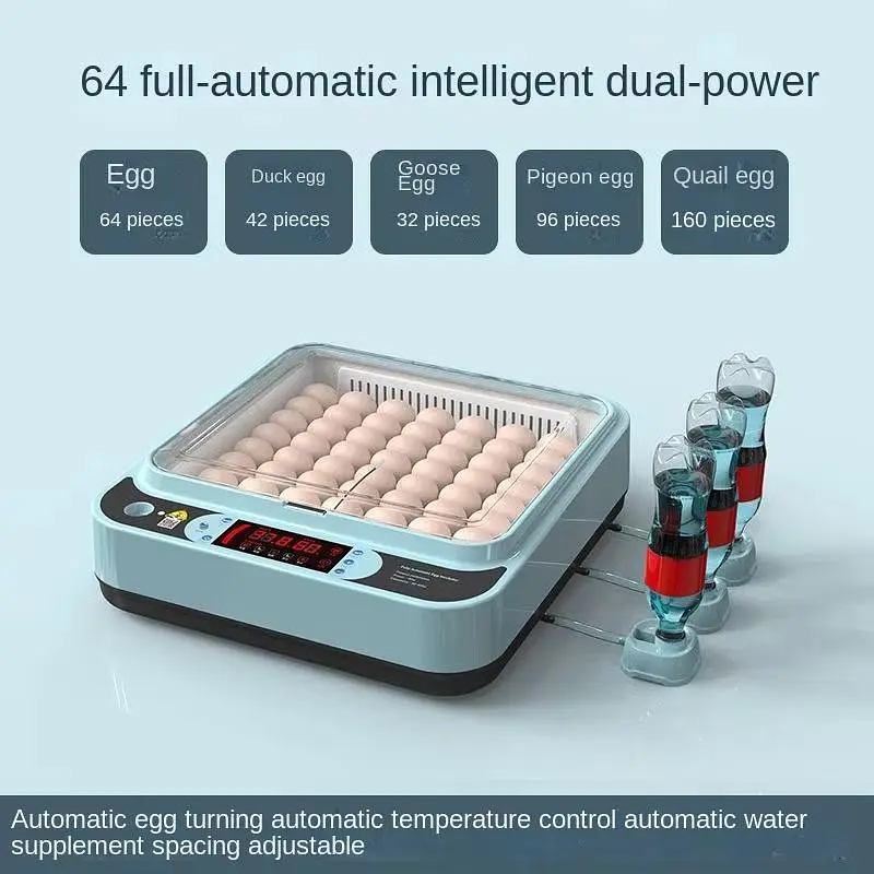 64/24/12 EGGS FULLY AUTOMATIC AC+DC INCUBATOR — photo 5