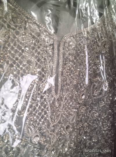 Reception maxi with full embellished work fitted for slim one .