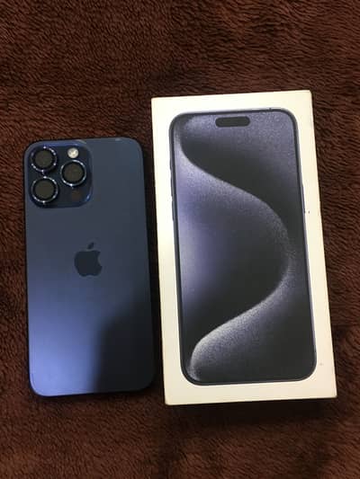 Iphone 15pro max 256gb PTA blue titanium