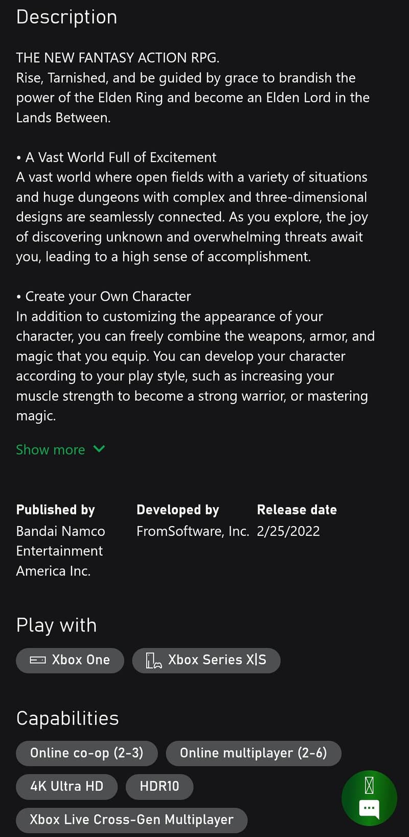 Eldon Ring Game For Xbox 1