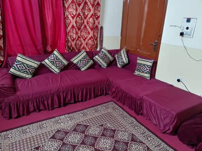 L shaped 7 seater sofa.