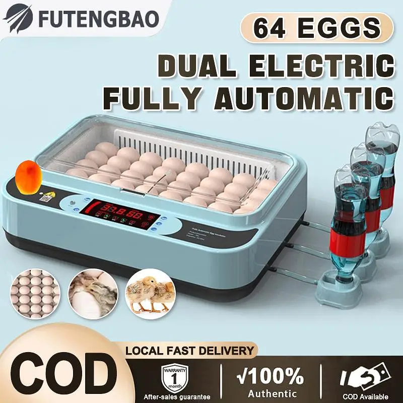 64/24/12 EGGS FULLY AUTOMATIC AC+DC INCUBATOR — photo 4