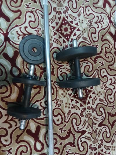 rod and plates dumbell