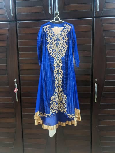 Royal Blue long tail Maxi Naqshi original
