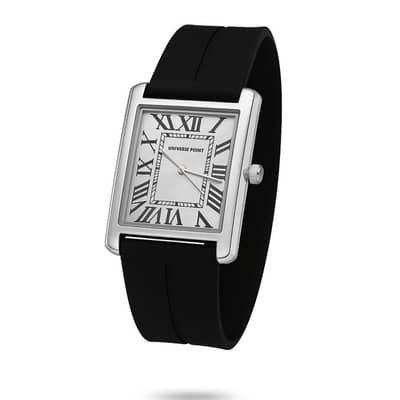 Men Watch-Univers point rectangular dial - black strap Edition