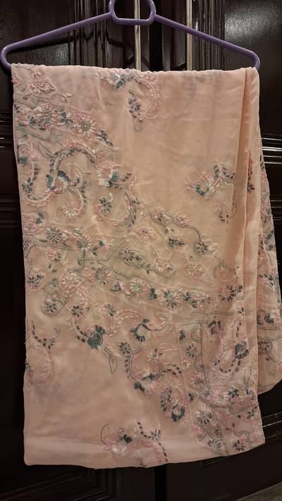 Embellished Dupatta Baby pink beautiful colour