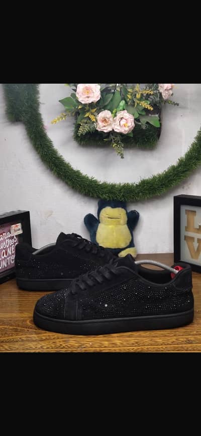 christian louboutin "all black gems"