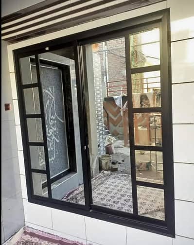 aluminium window glass stairs terrace openable door aluminum partition