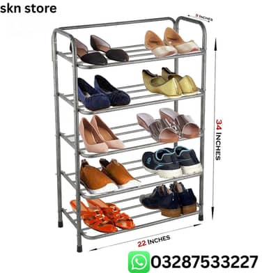 High Quality 3/4/5 Layer Steel Shoe Rack | Shoe Stand | Steel Shoe