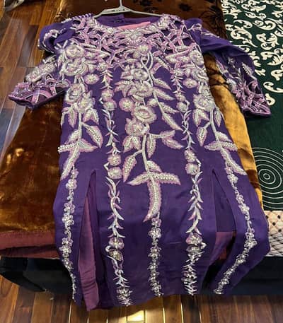 purple 3 piece dress