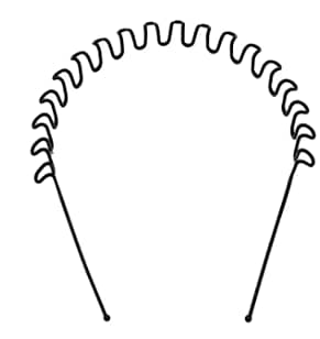 Metal Zigzag Hairban Hoop Flexible Head Band for Men, Women's