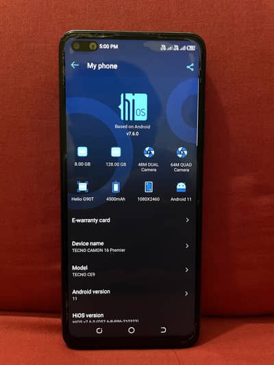 Tecno Camon 16 Premier With Box