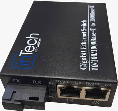 Net Link Media Converter Pair Box Pack 100 Mbps Fiber Optical Transcei