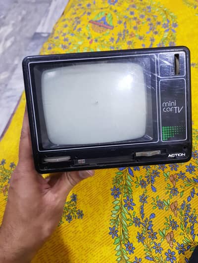 Antique mini tv for antique lover rear and vintage