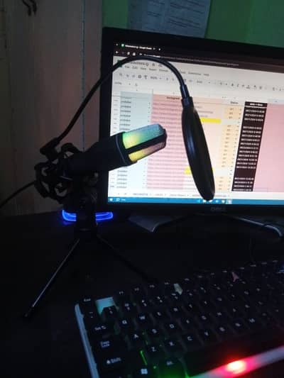 YANMAI SF666R RGB Gamimg Computer Microphone Condenser Wire Mic