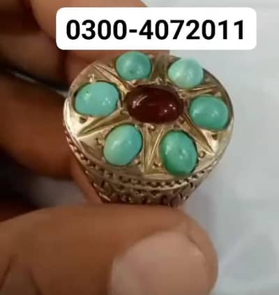 Feroza & Red Aqeeq  Ring,  0300-4072011,
