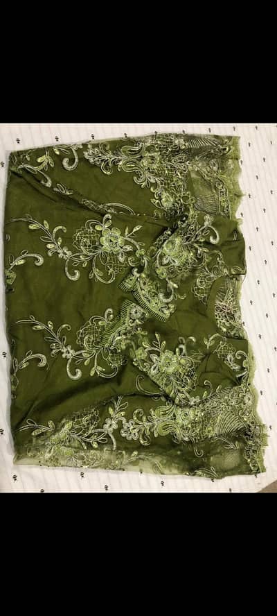 Dark pista colour embroidered 1 pcs  Length:48