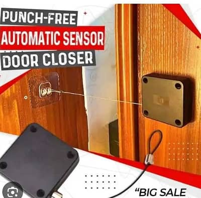 Door Closer – Punch-Free, Self-Retracting Sensor Closer Easy Install