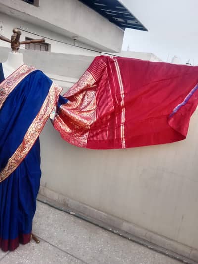 new bnarsi Saree and chiffon Saree and maxi handmade