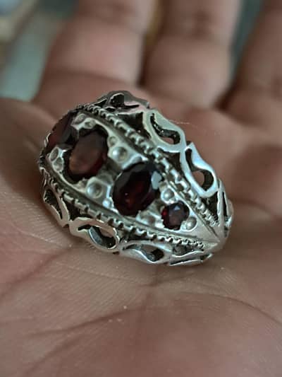 Garnet Silver Ring