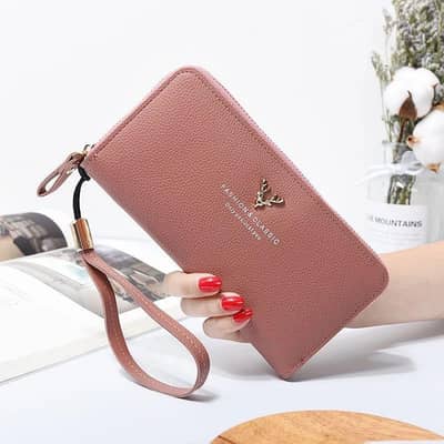 Double Zipper Long Hand Clutches