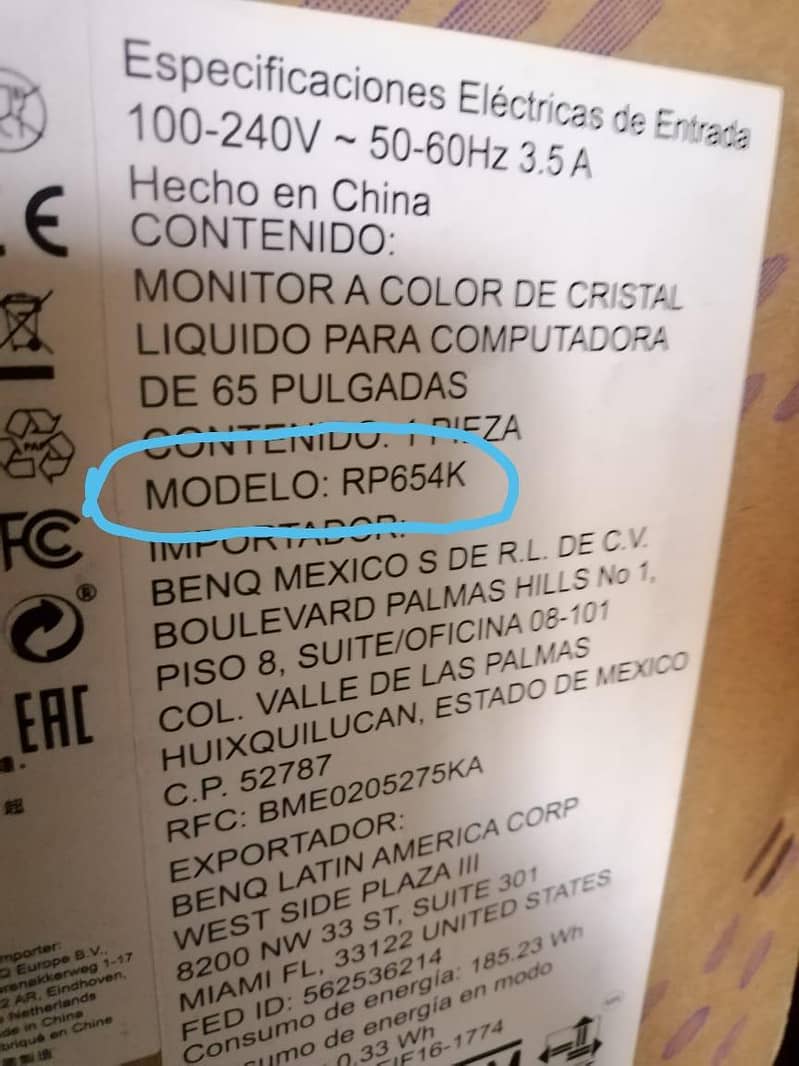 BenQ RP654K Interactive Flat touchscreen Panel 8