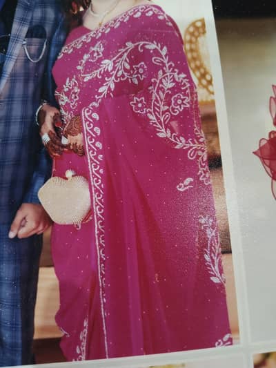 shiffon full embroidered sarhi for sale