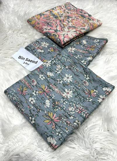 *_binsaeed_* *PURE khadar Collection 3pcs* *DIGITAL PRINT DESIGN*