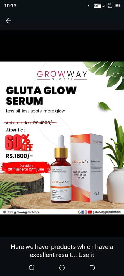 GLUTA GLOW SERUM. .