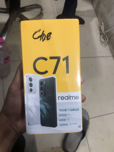 New phone box pack realme c71 6gb+12gb