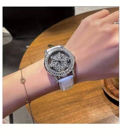 Diamond snowflake watch