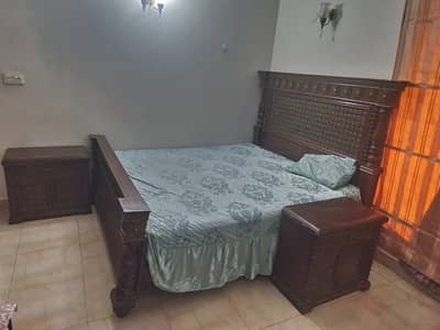 Bed set - king size bed - double bed - wooden craving sheesham bed set