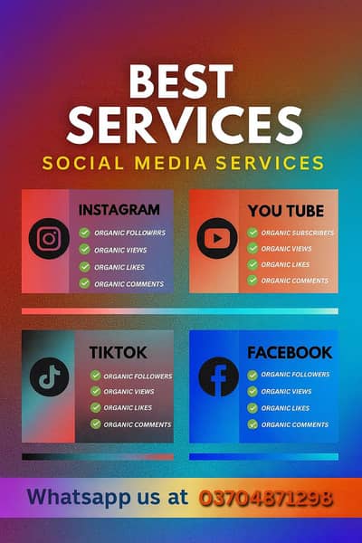 All Social platform Services Available | Contact for Details