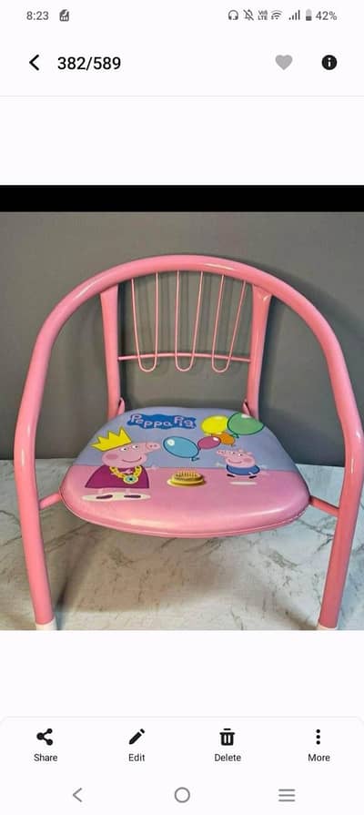 Kids chair matel body