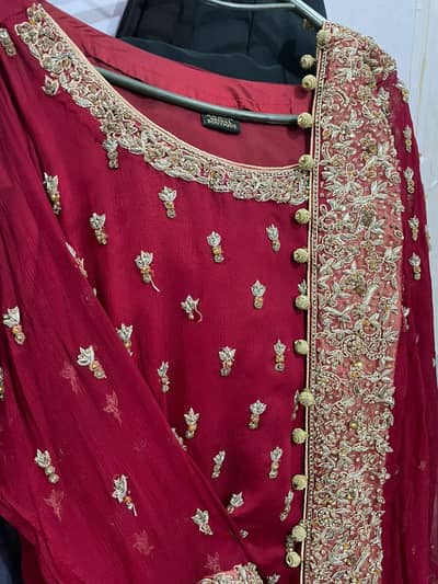 Maroon Red Bridal Dress