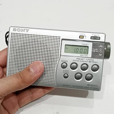Japani Sony ICF-M260 AM/FM PLL Synthesized Digital Alarm Clock Radio