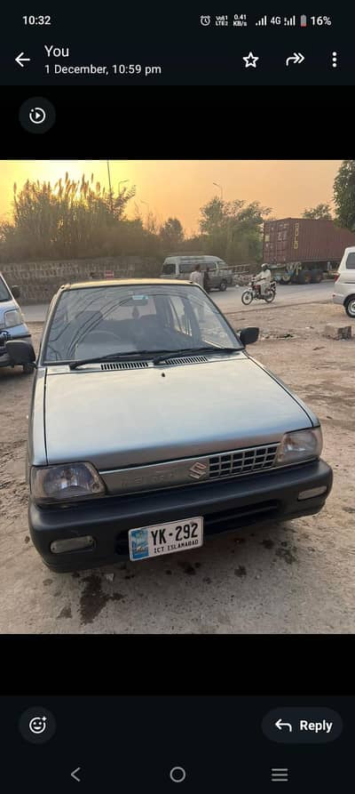 mehran 2013 vx Islamabad reg