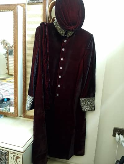 sherwani only one time used weeding dress