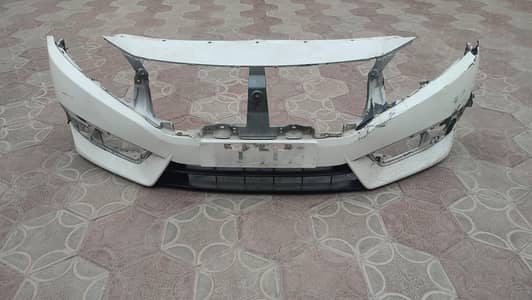 civic X front bumper white repairable
