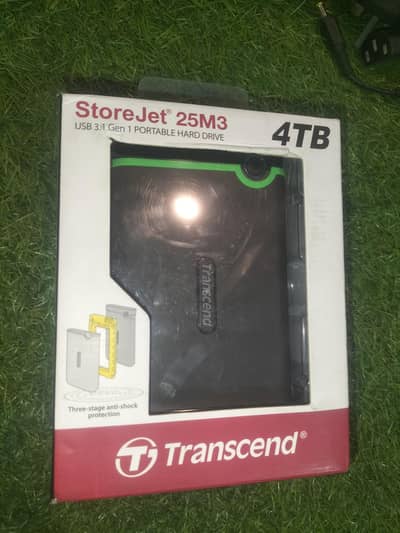 Transcend StoreJet 4TB External Hard Drive | USB 3.1 | Like New